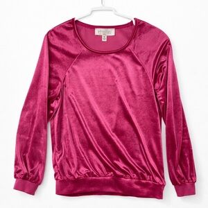 Philosophy Pink Velvet Women's Top (oversized XS)